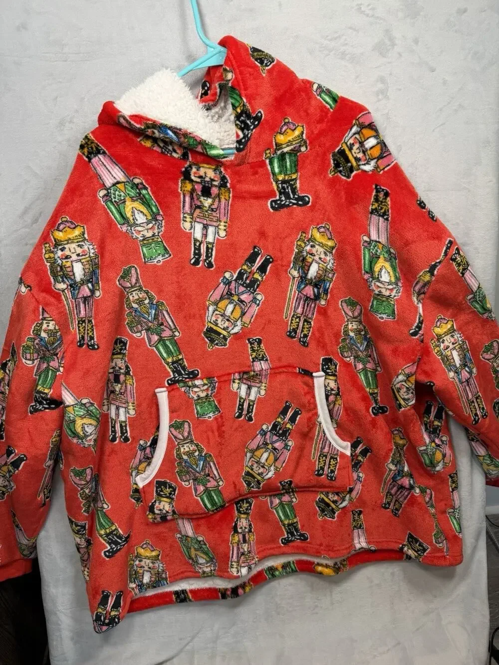 Nutcracker Hooded Sherpa Blanket Pullover